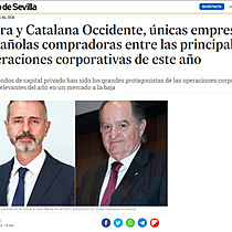 Indra y Catalana Occidente, nicas empresas espaolas compradoras entre las principales operaciones corporativas de este ao